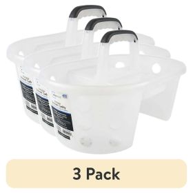 (3 pack) Portable Shower Caddy Frosty Plastic