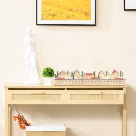 Christmas Advent Calendar with 24 Countdown Drawers and LED Lights (Option: Natural Tone-490x320x120 mm)