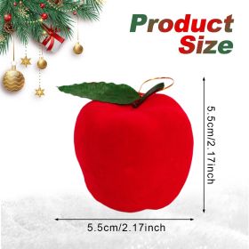 12 Packs Christmas Ornament Xmas Tree Fake Red Apples Hanging Decorations Holiday Tree Red Foam Ball Ornament Pendants For Christmas New Year Hol (Option: RED)