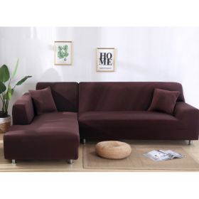 Solid Corner Sofa Covers Couch Slipcovers Elastica Material Sofa Skin Protector Cover Sofa Armchair (Option: 24-One seat)