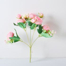 Korean Hand Holding Flowers, Wedding Bouquet, Home Bouquet (Option: Pink)