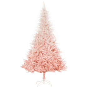 6ft Unlit Spruce Artificial Christmas Tree With Realistic Branches And 800 Tips, Pink (Option: Pink)