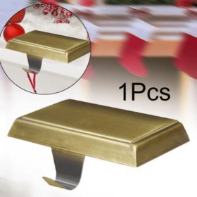 Christmas Stocking Rack Base Fireplace Stocking Hook Heavy Duty Boxed Hook (Option: Gold)