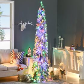 7' Artificial Slim Christmas Trees (Option: Green-1000x380x290 mm)