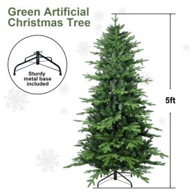 PVC Christmas Tree, Christmas Decorations, Green (Option: 5ft)
