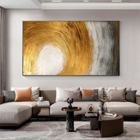 Hand Painted Oil Painting Abstract Gold Texture Oil Painting on Canvas Original Minimalist Art Golden Decor Custom Painting Living Room Home Deco (style: 01, size: 70x140cm)