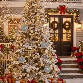 6PCS Set 3.9in Christmas Tree Ornament Balls Glass Hanging Holiday Decor For Party & Tree Festive Decorations Home Ornaments (Option: Silver)