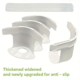 4pc Fixed Single Clamp Anti-slip And Anti-slip Movement Prevention Device. Invisible Needleless Bed Sheet Fasteners. C-shaped Bed Sheet Clamps. E (Option: Ivorywhite)