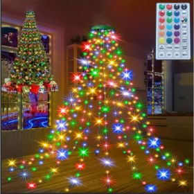 Christmas Tree Light Strings, LED Light Strings With Remote Control, Colorful Lights, Warm White Light Strings, Christmas Decorations (Option: MultiColor  16 Strings)