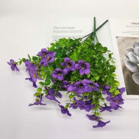 Artificial Outdoor UV-proof Decorative Simulation Green Plant Plastic Flowers (Option: Deep purple)
